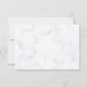 Blue Elegant flower summer wedding 出欠カード (裏面)