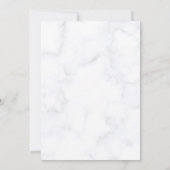 Blue Elegant flower summer wedding 招待状 (裏面)