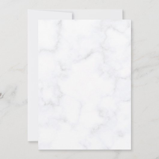 Blue Elegant flower summer wedding 招待状 (裏面)