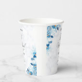 Blue Elegant flower summer wedding 紙コップ (右)