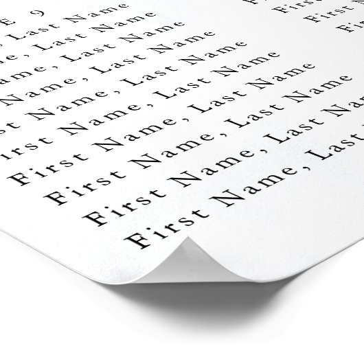 Blue Elegant flower summer wedding seating chart  ポスター (角)