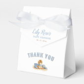 Blue Elegant Little Cowbiy Baby Western Shower フェイバーボックス (正面サイド)