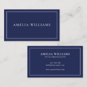 Blue Elegant Minimalist Professional 名刺 (正面/裏面)