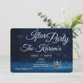 Blue Elegant Mosque Ramadan Iftar Party 招待状 (スタンド正面)
