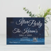 Blue Elegant Mosque Ramadan Iftar Party  Invit 招待状 (スタンド正面)