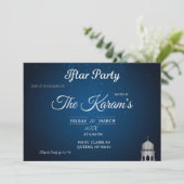 Blue Elegant Mosque Ramadan Iftar Party  Invit 招待状 (スタンド正面)