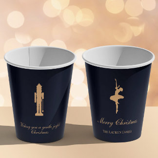 Blue elegant Nutcracker personalized cup 紙コップ