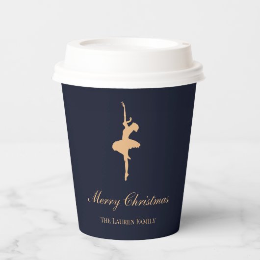 Blue elegant Nutcracker personalized cup 紙コップ (正面)