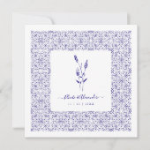 Blue Elegant Sophisticated Wedding Lace Wildflower (正面)