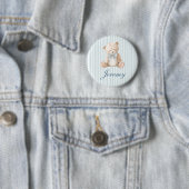 Blue Elegant Teddy Bear Button 缶バッジ (インサイチュ)