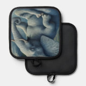 Blue Elephant  鍋敷き (正面/裏面)