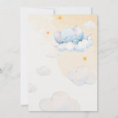 Blue Elephant Baby Shower Thank You Card Nursery サンキューカード (裏面)