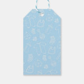 Blue Elephant Baby Shower Thank You Tag ギフトタグ (裏面)