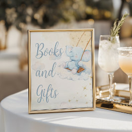Blue Elephant Books and Gifts Baby Shower Table ポスター
