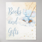 Blue Elephant Books and Gifts Baby Shower Table ポスター (正面)