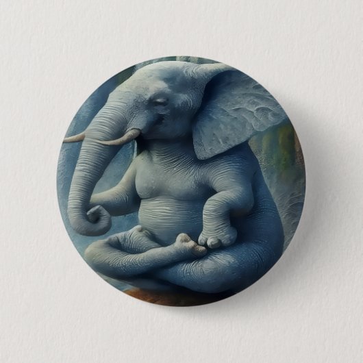 Blue Elephant Button 缶バッジ (正面)