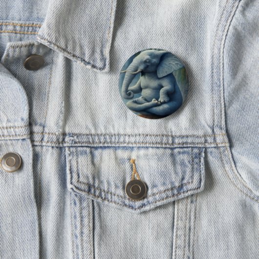 Blue Elephant Button 缶バッジ (インサイチュ)