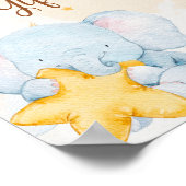 Blue Elephant Cards and Gifts Baby Shower Poster ポスター (角)