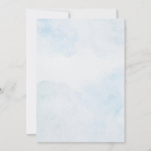 Blue Elephant It’s a Boy Baby Shower Invitation 招待状 (裏面)