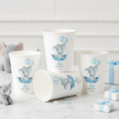 Blue Elephant It's a Boy Baby Shower Cups 紙コップ