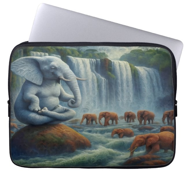 Blue Elephant Laptop Sleeve ラップトップスリーブ (正面)