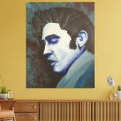 "Blue Elvis", by David C Brannon キャンバスプリント (インサイチュ (リビング))