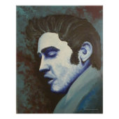 "Blue Elvis", by David C Brannon ポスター (正面)