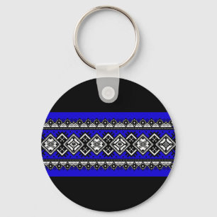 Blue Embroidery キーホルダー