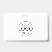 Blue Employee Staff ID Companyロゴ バッジ (裏面)