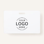 Blue Employee Staff ID Companyロゴ バッジ (裏面)