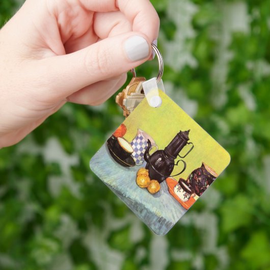 Blue Enamel Coffeepot by Vincent van Gogh キーホルダー (手)