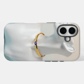 Blue Enamel Evil Eye Choker Necklace Case-Mate iPhoneケース (裏面 (横))