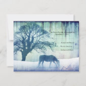 Blue Equestrian Weding RSVP (正面)