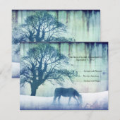 Blue Equestrian Weding RSVP (正面/裏面)