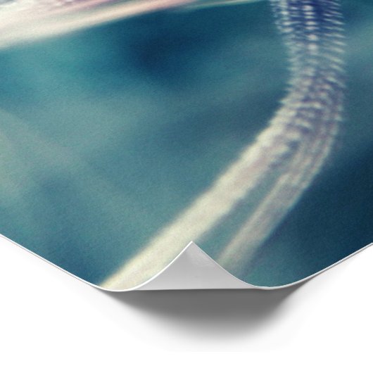 Blue Ethereal Andalionマクロ ポスター (角)