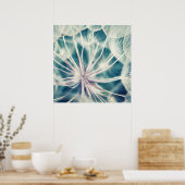 Blue Ethereal Andalionマクロ ポスター (キッチン)