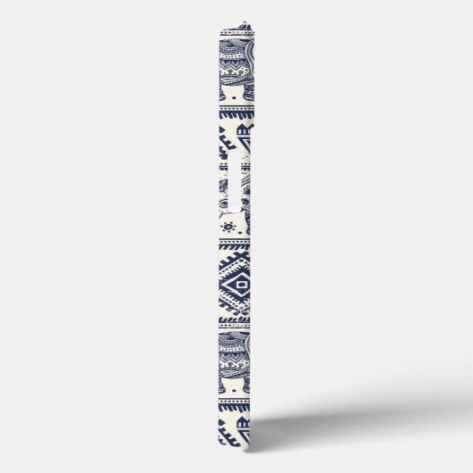 Blue Ethnic Elephant Pattern Case-Mate iPhoneケース (裏面 / 右)