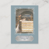 Blue Eucharistic Miracle Communion Prayer Card 名刺 (正面)