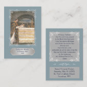 Blue Eucharistic Miracle Communion Prayer Card 名刺 (正面/裏面)