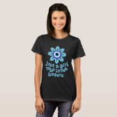 Blue Evil Eye Flower Just a Girl Who Loves Haters Tシャツ (正面フル)