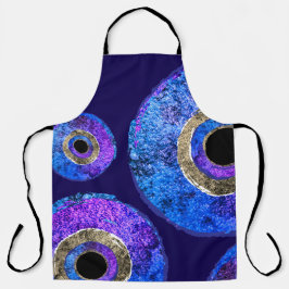 Blue Evil Eye Protection All-Over Print Apron エプロン