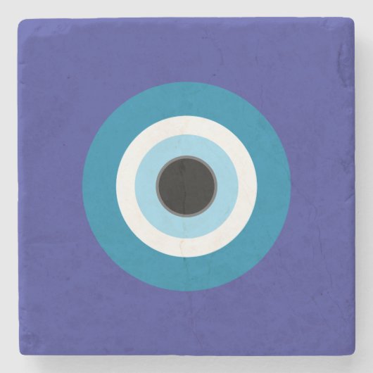 Blue Evil Eye Stone Coaster ストーンコースター (正面)