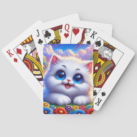 Blue eye cartoon cat トランプ (裏面)