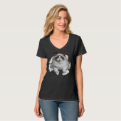 Blue eye Kitten Torn Cloth Himalayan Birman Ragdol Tシャツ (正面フル)