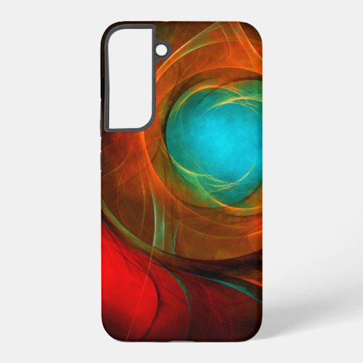 Blue Eye Modern Abstract Fine Art Cool Pattern #16 Samsung Galaxyケース (裏面)