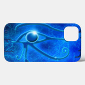 Blue Eye of Horus、Wadjetエジプトファンタジー（青） Case-Mate iPhoneケース (裏面 (横))
