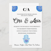 Blue eye Turkish styles Invitation 招待状 (正面/裏面)