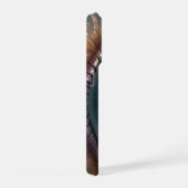 Blue Eyeball Fractal Art, iPhoneケース (右側面)