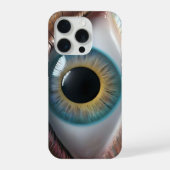 Blue Eyeball Fractal Art, iPhoneケース (裏面)
