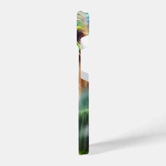 Blue Eyed Bigfoot in the Mountains iPhoneケース (左側面)